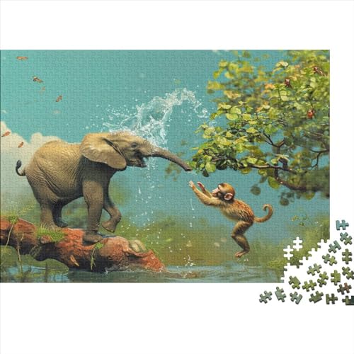 Dschungeltiere Puzzle 1000 Teile - Puzzle Für Erwachsene, Puzzle, Puzzlespiel Erwachsenen Puzzlespiel Puzzel 1000pcs (75x50cm) von ENDVAOGIR