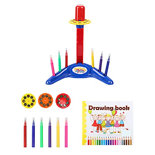 ENERRGECKO Kinder Smart Projektor Schreibtisch mit Licht Pinsel Lern Malerei Kinder FrüHes Lernen Lern Spielzeug Zeichnung (B) von ENERRGECKO