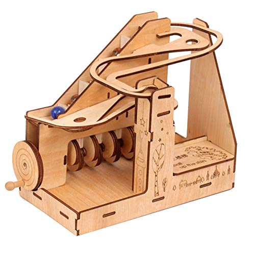 ENERRGECKO Kreative DIY 3D Mechanische Puzzle Marmor Lauf Modell die Hinauf Holzhandwerk Assembly Kits Puzzle Spiel Gear Fahrt Junge Geschenk von ENERRGECKO