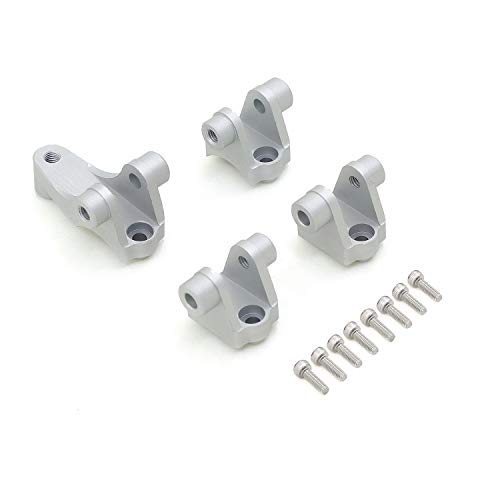 ENERRGECKO TRX4 Metall Achs Set AufhäNgung Linker StäNder Basis für 1/10 RC Crawler Auto -4 8227 Aufgraden Teile, Silber von ENERRGECKO