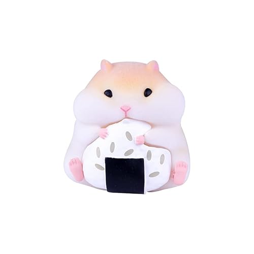 ENFILY Clark The Hamster Eater Series Blind Box Flocked Cute Girl Hand Figure Doll Anime Action Figure Character Collectible Model Statue Toys PVC Figures Desktop Ornaments (Onigiri-Hamster) von ENFILY