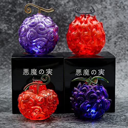 ENFILY King of Thieves GK Rubber Dark Dark Burning Surgery Glowing Devil Fruit Anime Actionfigur Charakter Sammlermodell Statue Spielzeug PVC Figuren Desktop Ornamente (4 Stück) von ENFILY