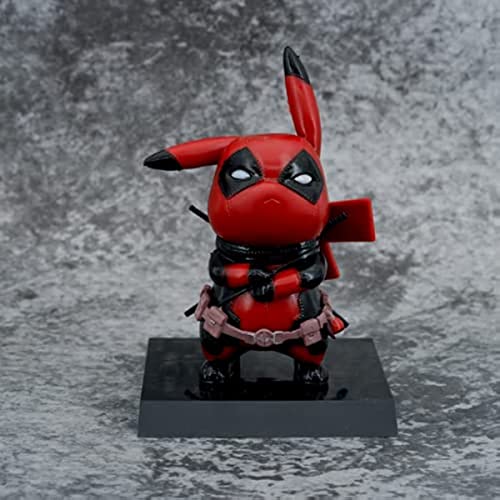 ENFILY Little COS Avengers Deadpool Anime Actionfigur Charakter Sammlermodell Statue Spielzeug PVC Figuren Desktop Ornamente 13,5 cm von ENFILY