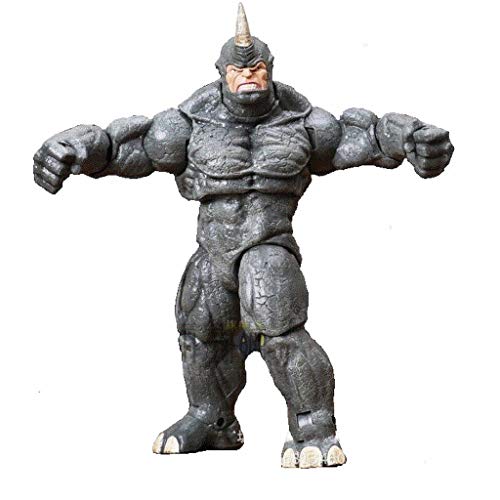 ENFILY for Spider-Man Rhino Man Statue Anime Cartoon Charakter Modell Sammlung Dekoration 20CM von ENFILY