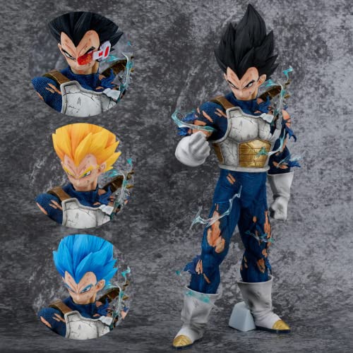 ENFILY Saiyajin LX Vegeta dreiköpfige Skulptur ohne Sockel, Anime Kakashi, Anime-Actionfigur, Charakter, Sammlerstück, Modell, Statue, Spielzeug, PVC-Figuren, Desktop-Ornamente, 45 cm von ENFILY