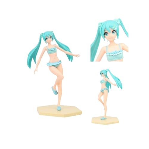 ENFILY für Hatsune Miku Figur Handmade PVC Anime Cartoon Charakter Modell Statue Figur, Desktop Ornamente Dekorationen Geschenke für Fans (Badeanzüge) von ENFILY