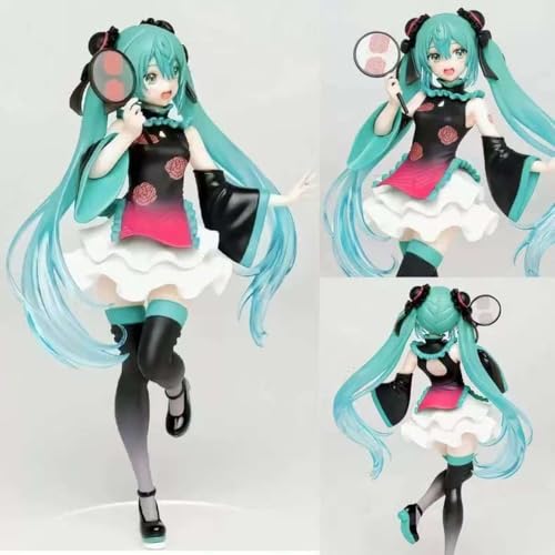 ENFILY für Hatsune Miku Figur Handmade PVC Anime Cartoon Charakter Modell Statue Figur, Desktop Ornamente Dekorationen Geschenke für Fans (Cheongsam) von ENFILY