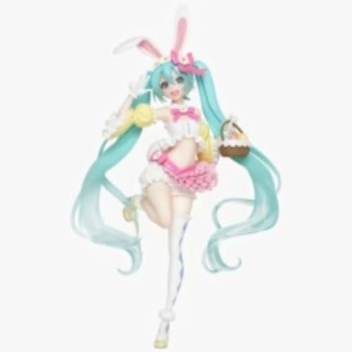 ENFILY für Hatsune Miku Figur Handmade PVC Anime Cartoon Charakter Modell Statue Figur, Desktop Ornamente Dekorationen Geschenke für Fans (Kaninchenohr) von ENFILY