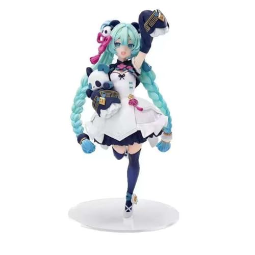 ENFILY für Hatsune Miku Figur Handmade PVC Anime Cartoon Charakter Modell Statue Figur, Desktop Ornamente Dekorationen Geschenke für Fans (Panda) von ENFILY