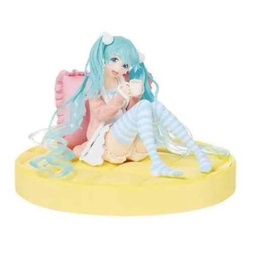 ENFILY für Hatsune Miku Figur Handmade PVC Anime Cartoon Charakter Modell Statue Figur, Desktop Ornamente Dekorationen Geschenke für Fans (Sitzen) von ENFILY