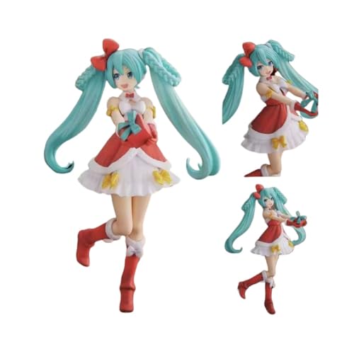 ENFILY für Hatsune Miku Figur Handmade PVC Anime Cartoon Charakter Modell Statue Figur, Desktop Ornamente Dekorationen Geschenke für Fans (Weihnachten) von ENFILY