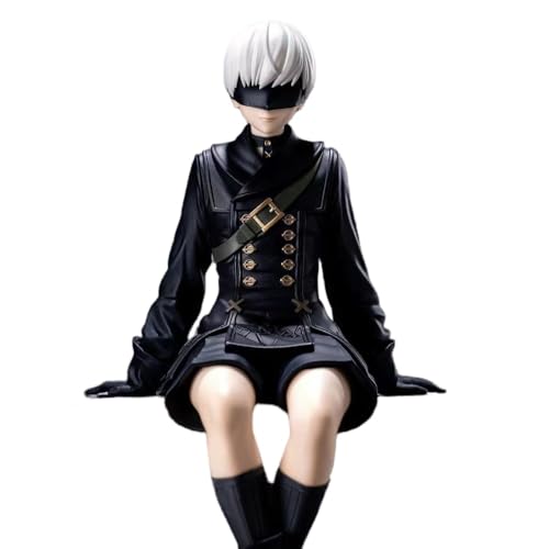 ENFILY für NieR: Automata Boy 9S Figur Handmade PVC Anime Cartoon Charakter Modell Statue Figur, Desktop Ornamente Dekorationen Geschenke für Fans von ENFILY