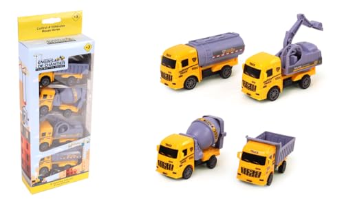 ENGINS DE CHANTIER - 4 Baustellen-LKW - Interventionsfahrzeuge - 022774-1/48 - Freilauf-Fahrzeug - Gelb - Kunststoff - Baustelle - Kinderspielzeug - Ab 3 Jahren ENGINS DE CHANTIER - 4 Baustellen-LKW - Interventionsfahrzeuge - 022774-1/48 - Freilauf-Fahrzeug - Gelb - Kunststoff - Baustelle - Kinderspielzeug - Ab 3 Jahren von ENGINS DE CHANTIER