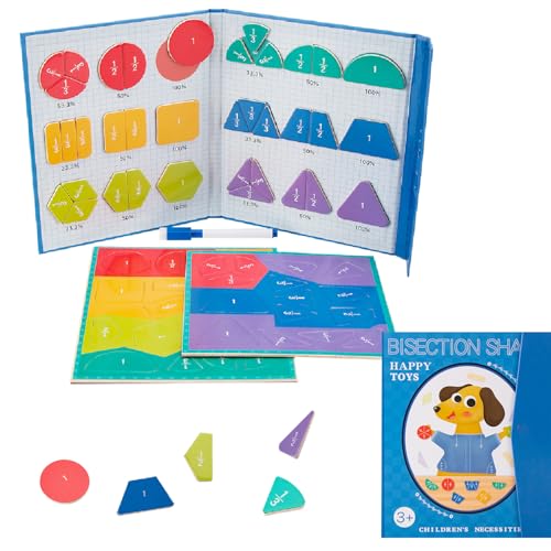 ENIKMOSD Magnetische Bruchrechnen Material,Montessori Material Mathematik,Magnetisches Buch Bruchteil Puzzle für Kinder,Mathe Grundschule Material von ENIKMOSD