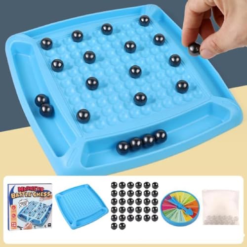 ENIKMOSD Schachbrett Magnetisch,Schach Magnetisch,Magnetisches Schachspiel,Reisen Schach Magnetisch,Puzzle Checkers Spiel,Magnetisches Spiel Familiens Partyspiel für Kinder Erwachsene von ENIKMOSD