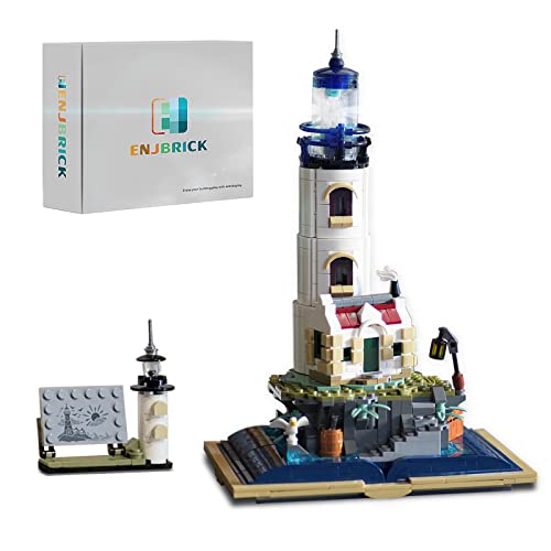 ENJBRICK Creator Leuchtturm Klemmbausteine kompatibel mit Lego für Erwachsene,Architektur Baukasten für Mädchen und Jungen 8-14 Jahre 616 pcs von ENJBRICK