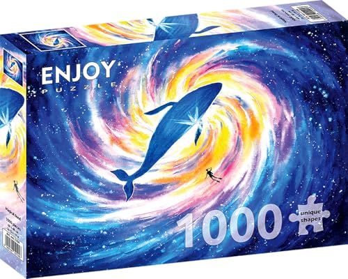 1000 Pieces Jigsaw Puzzle for Adults – Matte Finish, Soft Touch, Sturdy and Unique Pieces, Tight Fit, Vivid Colors, Missing Pieces Service – Magical Space Underwater with Sea Whale – by ENJOY Puzzle von Enjoy puzzle