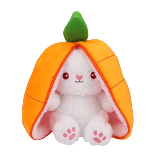 ENLACE Hasen Verstecken Plüsch, Hase Kuscheltier Plüschtiere Karotten, 25cm Weiches und Kuscheliges Plüschtier Hase Karotte, Kuscheltier Osterhase Geschenk für Jungen und Mädchen von ENLACE