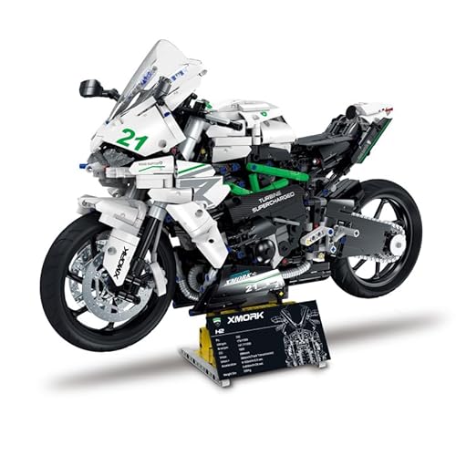 ENPUSI Motorrad Bausteine Bauset Modell, Klemmbausteine Konstruktionsspielzeug Modell für Erwachsene und Kinder (#3) von ENPUSI