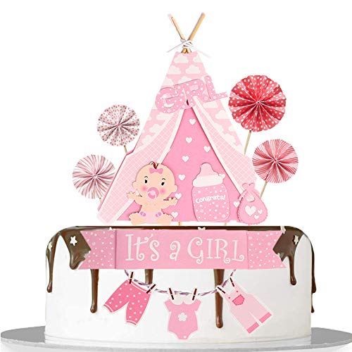 Babyparty Tortendeko Mädchen It's A Girl Tortendeko set für Taufe Deko Mädchen Baby Geburtstag Kuchendekoration Babyparty Tortendeko Mädchen It's A Girl Tortendeko set für Taufe Deko Mädchen Baby Geburtstag Kuchendekoration von ENSTAB