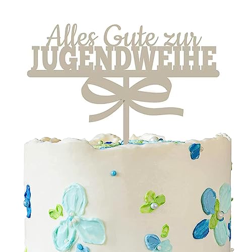 Jugendweihe Tortendeko Holz Alles Gute zur Jugendweihe Kuchen Dekoration Holz Jugendweihe Party Deko von ENSTAB