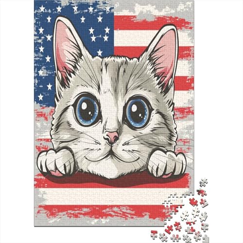 American Shorthair Kat Puzzle 1000 Teile Puzzle Erwachsene Schwieriges Schwer Puzzle Für Erwachsene Und Kinder Ab 14 Jahren Puzzel 1000pcs (75x50cm) von ENYISIYULO