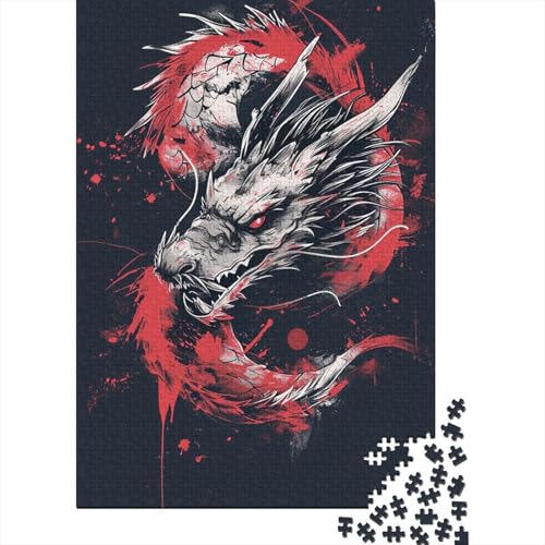 Böser Drache 1000 Teile Puzzle, Puzzles Für Erwachsene, 1000 Teile Puzzlespiel Für Jugendliche & Erwachsene Puzzlespiel Puzzel 1000pcs (75x50cm) von ENYISIYULO