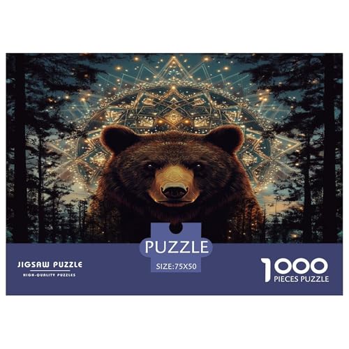 Brown Bär Puzzle 1000 Teile Puzzle Für Erwachsene Und Kinder Ab 14 Jahren Puzzel 1000pcs (75x50cm) von ENYISIYULO