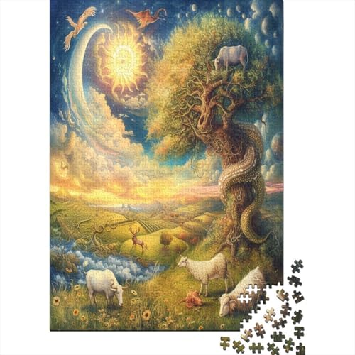 Dschungeltiere Puzzle 1000 Teile,Puzzlespiel Für Erwachsene,Impossible Puzzle,Puzzle GesKükenlichkeitsspiel Für Die Ganze Familie, Geschenke Für Männer/Frauen Erwachsenen Puzzel 1000pcs (75x50cm) von ENYISIYULO