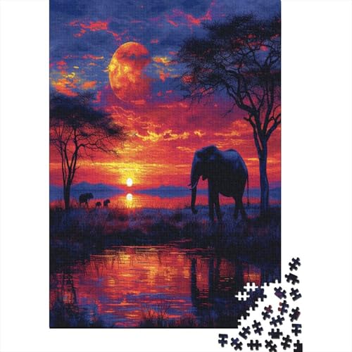 Elefant Puzzle 1000 Teile, Erwachsene, Klassische Puzzle, Impossible Puzzle,GesKükenlichkeitsspiel Für Die Ganze Familie Erwachsenenpuzzle Ab 14 Jahren Puzzel 1000pcs (75x50cm) von ENYISIYULO