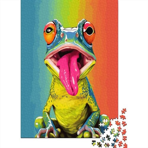 Frosch Puzzle 1000 Teile,Puzzle Für Erwachsene, Impossible Puzzle, GesKükenlichkeitsspiel Für Die Ganze Familie,Puzzle Legespiel- Erwachsenenpuzzle Puzzel 1000pcs (75x50cm) von ENYISIYULO