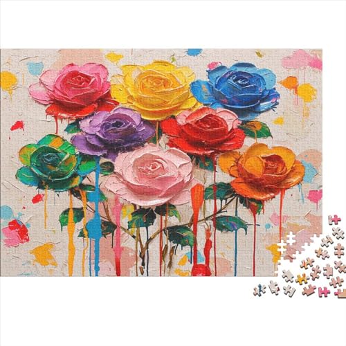 Rose Puzzle 1000 Teile - Puzzle Für Erwachsene, Puzzle, Puzzlespiel Erwachsenen Puzzlespiel Puzzel 1000pcs (75x50cm) von ENYISIYULO