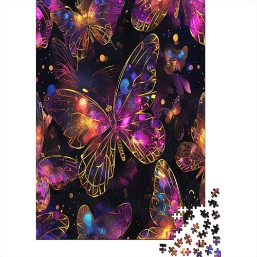 Schmetterling Puzzle 1000 Teile,für Erwachsene, Impossible Puzzle,farbenfrohes Legespiel,GesKükenlichkeitsspiel Für Die Ganze Familie,Erwachsenenpuzzle Puzzel 1000pcs (75x50cm) von ENYISIYULO