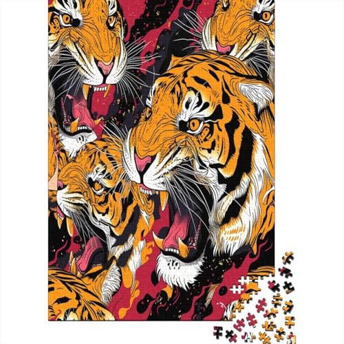 Tiger Puzzlespiel 1000 Teile, Puzzle Erwachsene 1000 Teile, Impossible Puzzle GesKükenlichkeitsspiel Für Die Ganze Familie, Puzzle Erwachsene 1000 Teile Puzzel 1000pcs (75x50cm) von ENYISIYULO