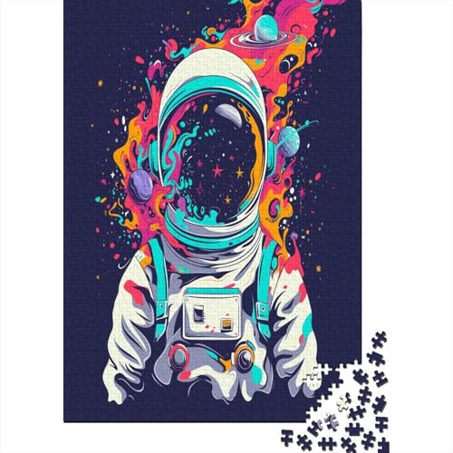 Astronaut Puzzle 1000 Teile Puzzles Für Erwachsene Lernspiel Herausforderungsspielzeug 1000-teilige Puzzlespiel Für Erwachsene Kinder Puzzel 1000pcs (75x50cm) von EOADVBZGR