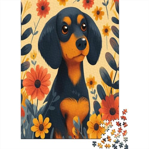 Dachshund 1000 Teile, Impossible Puzzle,GesKükenlichkeitsspiel Für Die Ganze Familie, Erwachsenenpuzzle Ab 14 Jahren Puzzel 1000pcs (75x50cm) von EOADVBZGR