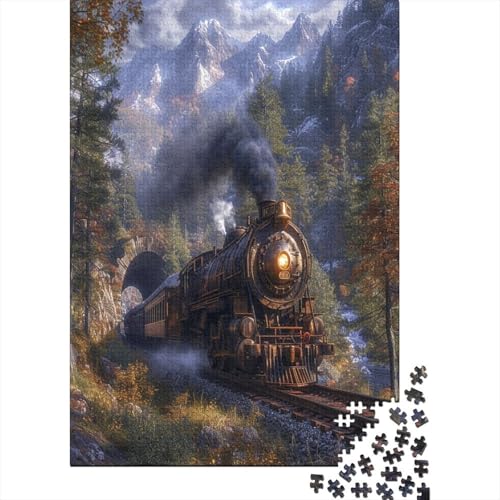 Dampfzug Puzzle 1000 Teile,Puzzlespiel Für Erwachsene,Impossible Puzzle,Puzzle GesKükenlichkeitsspiel Für Die Ganze Familie, Geschenke Für Männer/Frauen Erwachsenen Puzzel 1000pcs (75x50cm) von EOADVBZGR