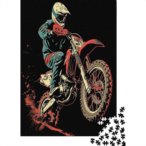 Dirt Bike 1000 Stück Puzzles Für Erwachsene Teenager Stress Abbauen Familien-Puzzlespiel 1000-teiliges Puzzle Kinder Lernspiel Spielzeug Geschenk Puzzel 1000pcs (75x50cm) von EOADVBZGR