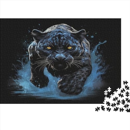 Schwarzer Panther Puzzle 1000 Teile,Puzzle Für Erwachsene, Impossible Puzzle, GesKükenlichkeitsspiel Für Die Ganze Familie,Puzzle Farbenfrohes,Puzzle-Geschenk Puzzel 1000pcs (75x50cm) von EOADVBZGR