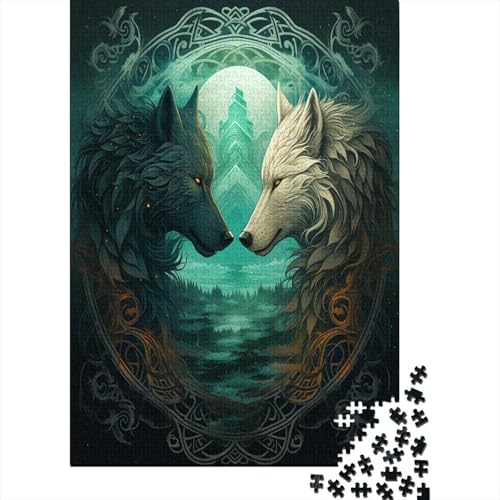 Wolf Puzzlespiel 1000 Teile Jigsaw Puzzle 1000 Puzzle FüR Erwachsene Kinder Senioren Erwachsenen Puzzlespiel Puzzel 1000pcs (75x50cm) von EOADVBZGR