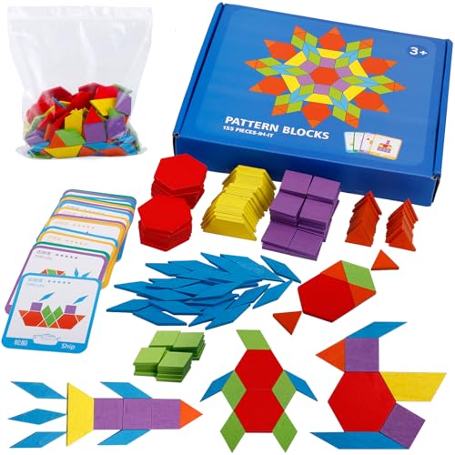 EOGRFW 155 Stück Tangram Kinder, Montessori Spielzeug ab 3 Jahr, Geometrische Formen Holzpuzzles, Pädagogisches Spielzeug mit 24 Designkarten, Tangram Puzzle Spielzeugs für Kinder Mädchen Jungen EOGRFW 155 Stück Tangram Kinder, Montessori Spielzeug ab 3 Jahr, Geometrische Formen Holzpuzzles, Pädagogisches Spielzeug mit 24 Designkarten, Tangram Puzzle Spielzeugs für Kinder Mädchen Jungen von EOGRFW