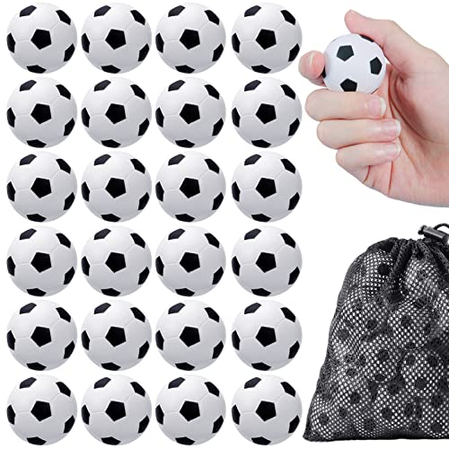 EOGRFW 20 Stück Mini FußBall,Mini Sportbälle Kinder, 3cm Fußball Stressbälle,Stressball Mini Sportball,Kleine Schaumstoffbälle,Fußball Stressbälle für Kinder Erwachsene Fussball Kindergeburtstag von EOGRFW