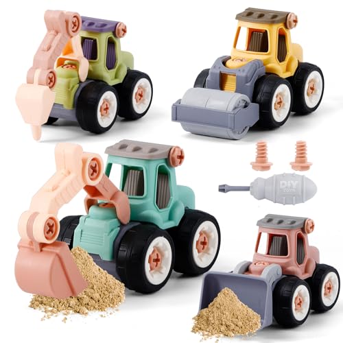 EOGRFW 4 Stück Bagger Spielzeug, Baustellenfahrzeuge Kinder, Baufahrzeuge Spielzeug mit Schraubendreher,Zerlegen DIY Baufahrzeuge Lernspielzeug für Kinder Jungen Mädchen 3 4 5 Jahren EOGRFW 4 Stück Bagger Spielzeug, Baustellenfahrzeuge Kinder, Baufahrzeuge Spielzeug mit Schraubendreher,Zerlegen DIY Baufahrzeuge Lernspielzeug für Kinder Jungen Mädchen 3 4 5 Jahren von EOGRFW