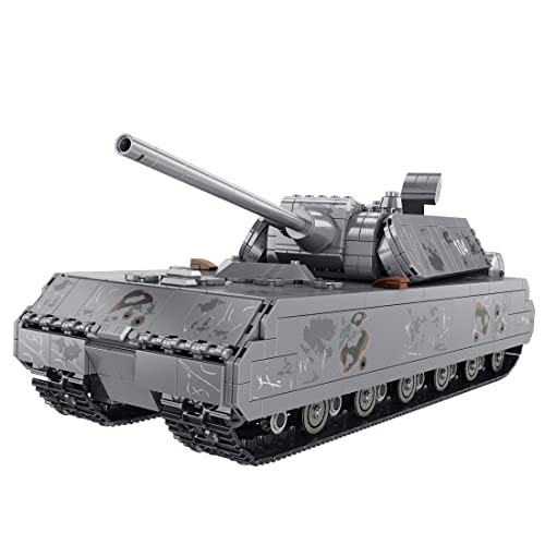 EOOR Modulares Panzermodell Baustein, Militärischer Kampfpanzer Kleinteilige Bauklötze, Tolle Dekoration, Kreatives Spielzeug für Jugendliche und Erwachsene - Camouflage/2127Stück von EOOR