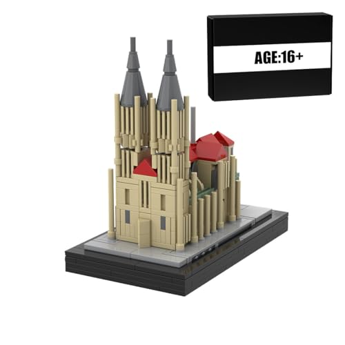 EOOR Straßenansicht Bauklotzenset, MOC-166719 St. Peter Dom Regensburg Deutschland Straßenszene Bauklötze Set, MOC Architektur Bauklötze Set für Erwachsene - 409Stück von EOOR