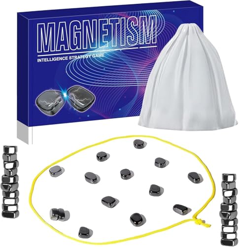 Magnetisches Schachspiel für Erwachsene, Tragbares Magnetspiel, Puzzle Magnetic Schachspiel, Schach Magnetisch Magnetisches Spiel für Familientreffen von EOPUOZS