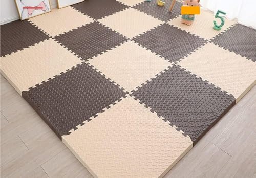 16 Stück Schaumstoff-Spielmatte, 30 x 30 x 1,2 cm große Spielmatten, rutschfeste Puzzle-Schaumstoff-Bodenfliesen, ineinandergreifende Schaumstoffmatten for Kinder, weiche Trainingsmatte for Spielzimme von EPASHA