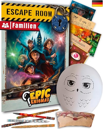 EPIC ENIGMAS | Escape Room Kinderspiel | Familien und Gesellschaftsspiel Rätselspiel | Harry Schnitzeljagd | Brettspiel Schatzsuche | Deutsch | 5-12 Jahre | 1-5 Spieler von EPIC ENIGMAS