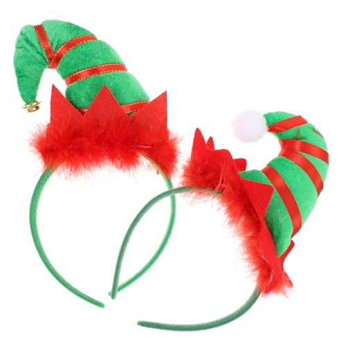 EPIGEIST 2 Stück Weihnachtliches Haarreif Teilig mit Glocken und Federn Einzigartige Mütze Grün Weiß Langlebiges Material Bequem Party und Karnevalszubehör für Familie und Festtage EPIGEIST 2 Stück Weihnachtliches Haarreif Teilig mit Glocken und Federn Einzigartige Mütze Grün Weiß Langlebiges Material Bequem Party und Karnevalszubehör für Familie und Festtage von EPIGEIST