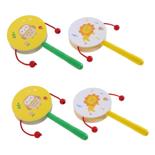 EPIGEIST 4 Stück Teiliges Holzspielzeug Drehspieldrum Set mit Tiermotiven Löwe und Eule Traditionelles Handrassel Percussion Instrument Musikalischen Früherziehung Rhythmuswahrnehmung EPIGEIST 4 Stück Teiliges Holzspielzeug Drehspieldrum Set mit Tiermotiven Löwe und Eule Traditionelles Handrassel Percussion Instrument Musikalischen Früherziehung Rhythmuswahrnehmung von EPIGEIST